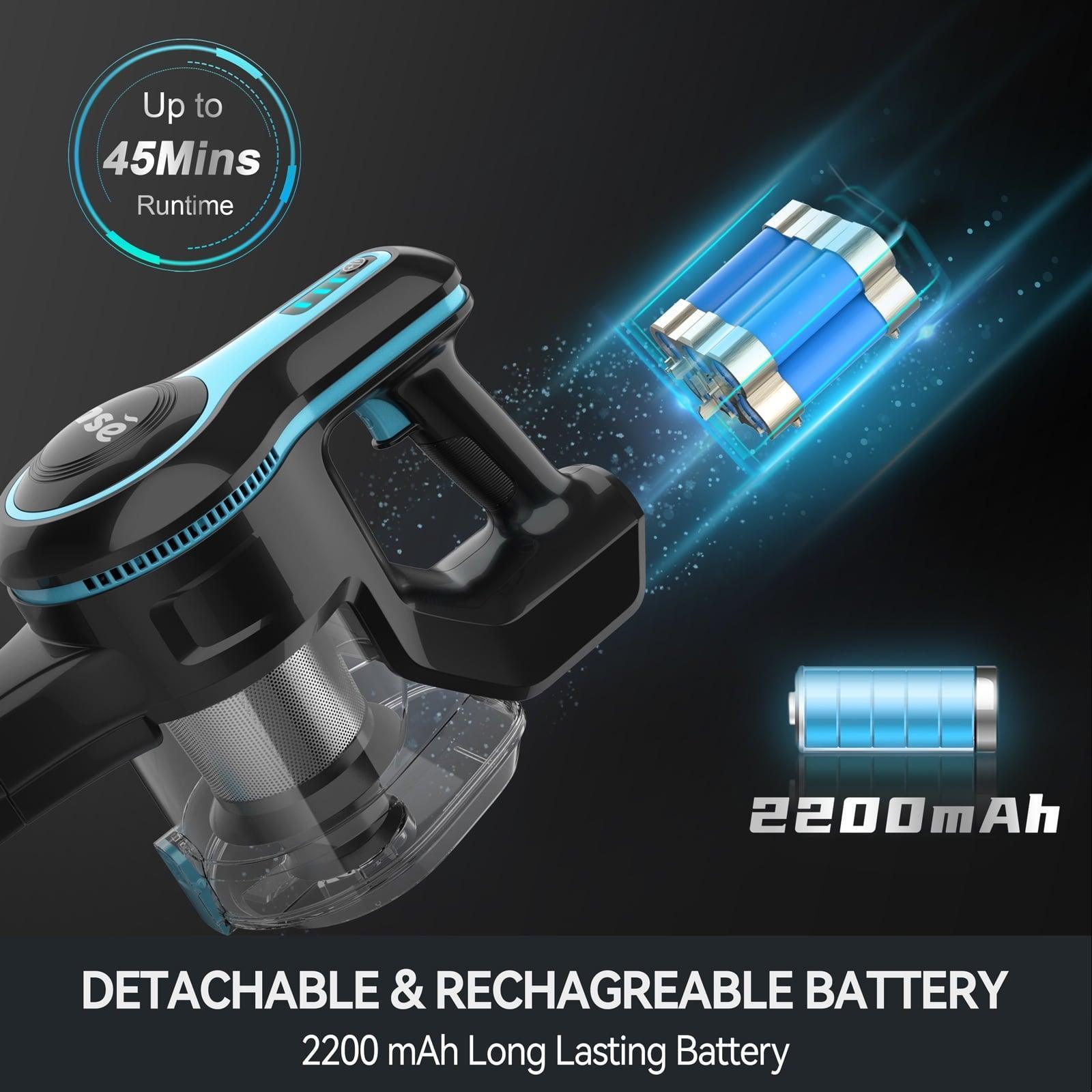 INSE Lightweight Cordless Stick Vacuum Cleaner - 25kPa Suction, 45min Runtime - ClubOn