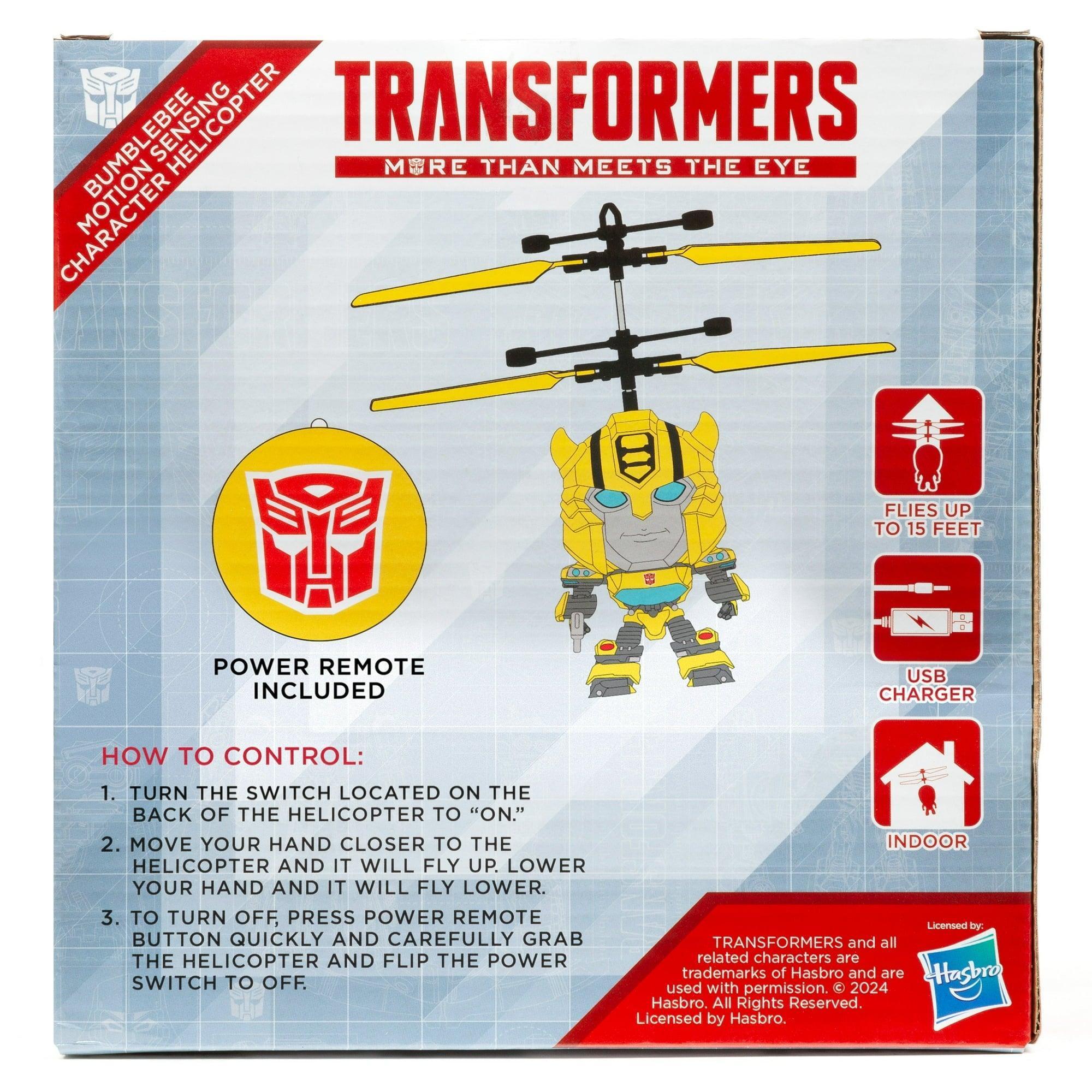 Transformers Bumblebee Big Head, 7.6-inch Motion Sensor Controlled UFO Helicopter - ClubOn