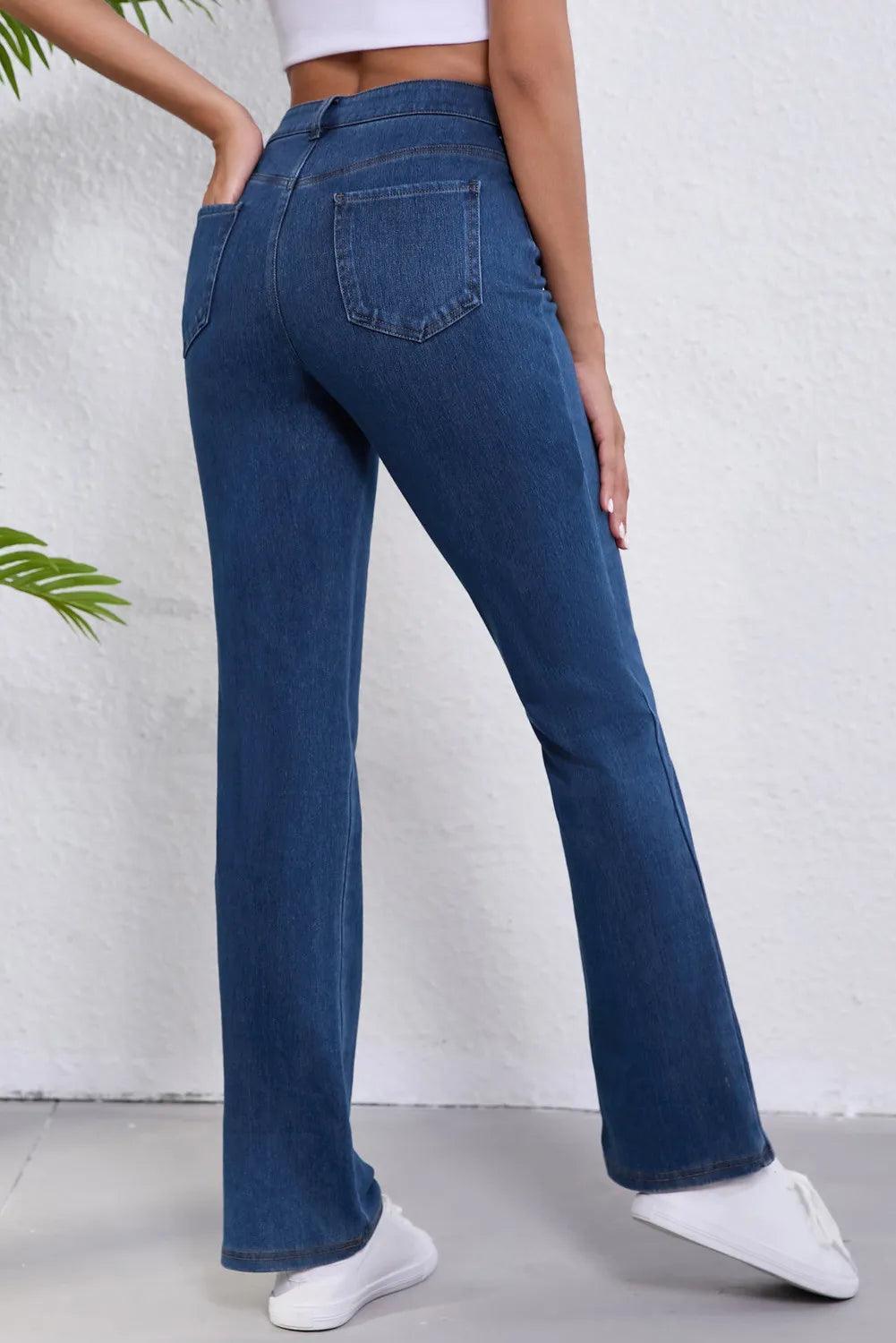 Straight Jeans with Pockets - ClubOn