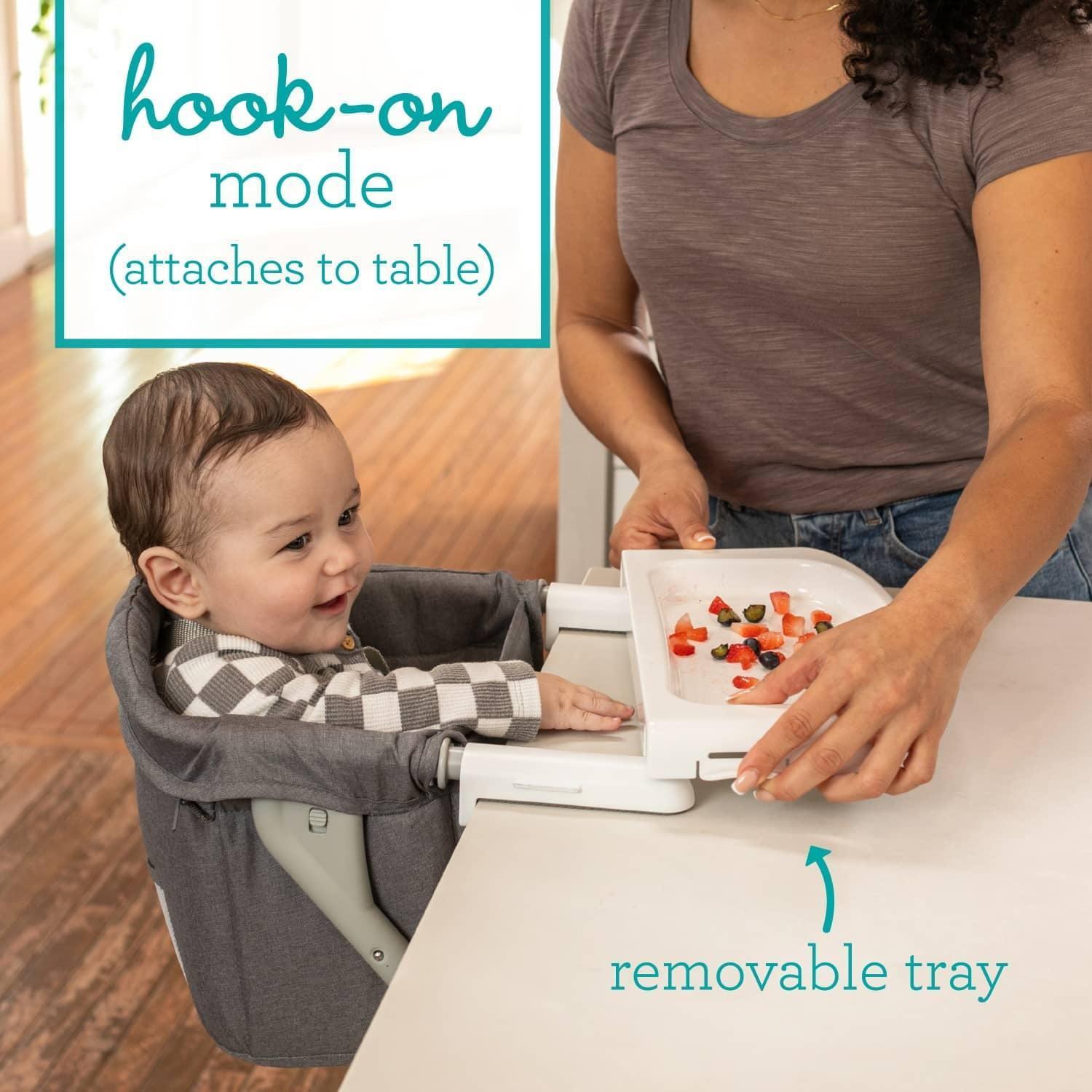 Infantino Ultimate Travel Booster Seat for Babies and Toddlers 4-36 Months, Gray - ClubOn