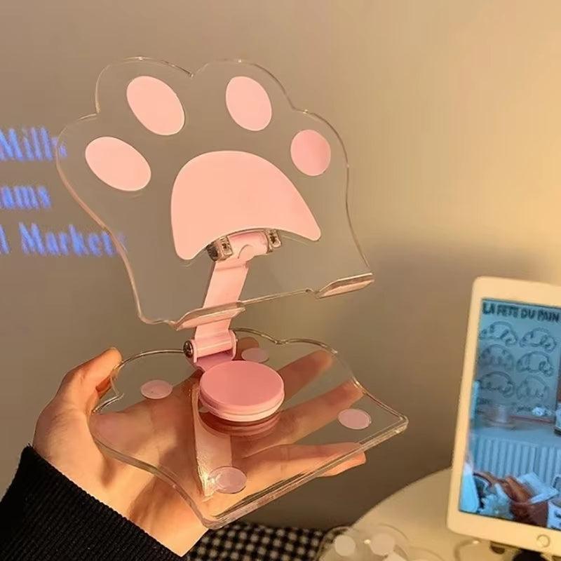 Cat Claw Phone Stand - Adjustable Acrylic Desktop Mount - ClubOn