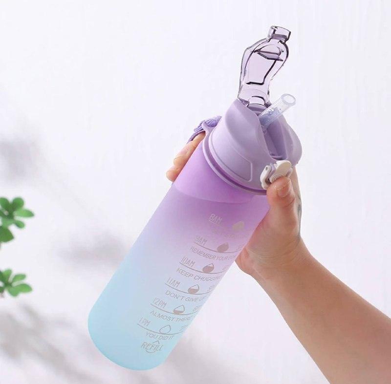 Portable Motivational Sports Water Bottle with Time Marker - ClubOn
