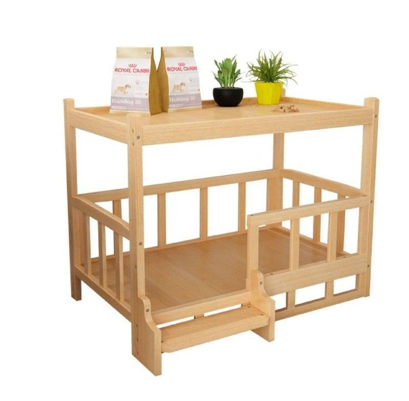 Solid Wood Dog Kennel & Bed – Detachable Design - ClubOn
