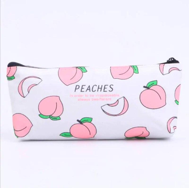 Cute Fruit Peach Pencil Case - School Stationery for Girls - ClubOn