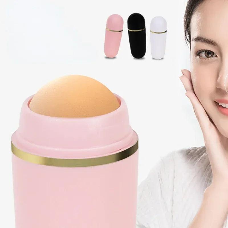 Volcanic Stone Face Oil Absorbing Roller – Washable Facial Skin Care & Makeup Tool - ClubOn