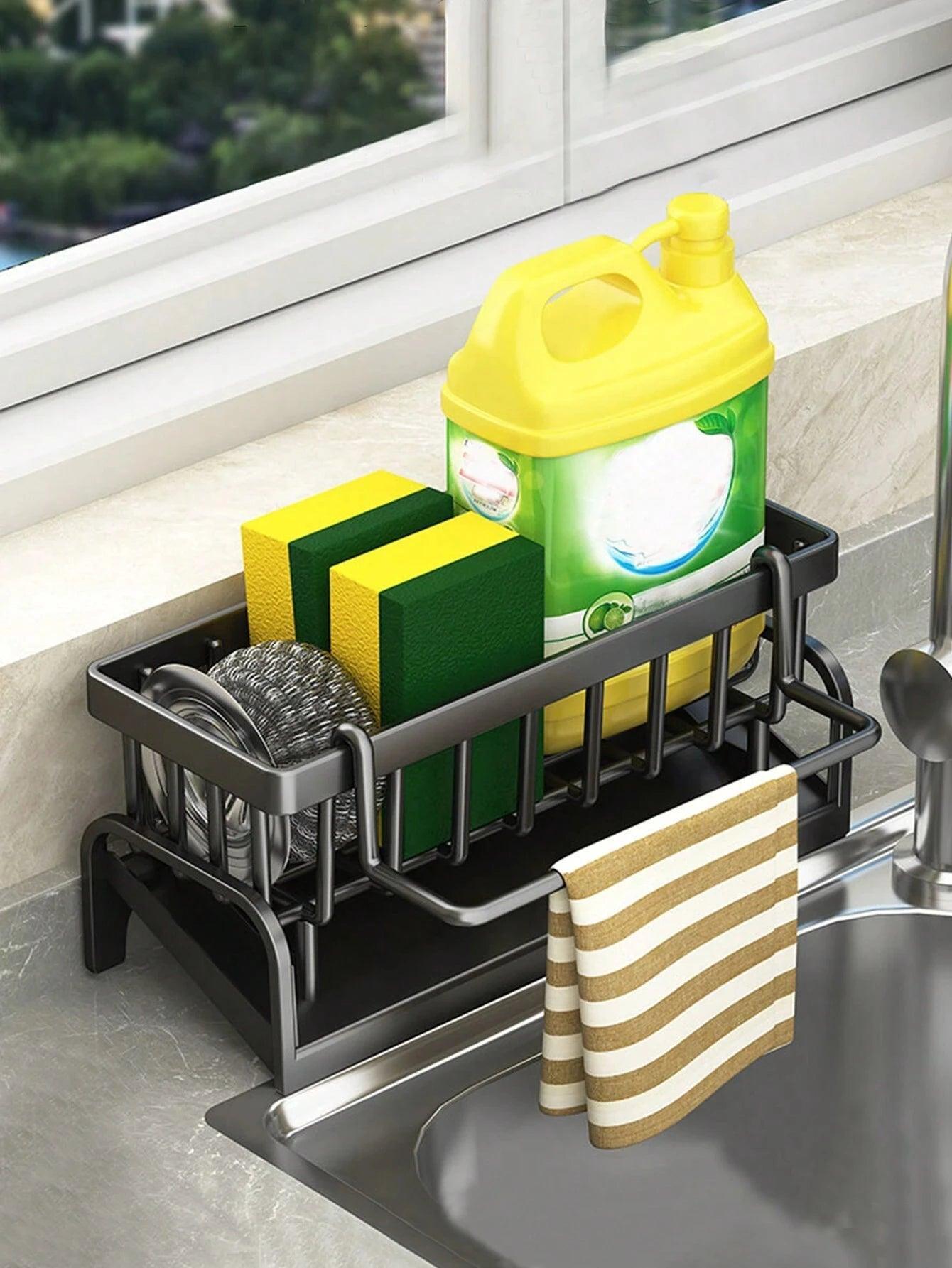 Plastic Dish Cloth & Sponge Holder Set | Multifunctional Drain Rack - ClubOn