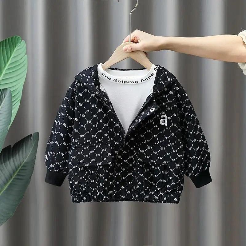 Kids' Autumn Zipper Hooded Coat for Ages 2-11 - ClubOn