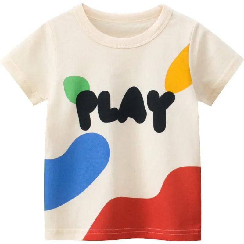 Graffiti Print Cotton T-Shirt | Kids' Summer - ClubOn