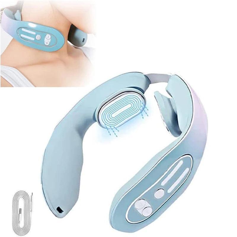 2-in-1 Head and Neck Massager - Blue Light Hot Compress - ClubOn