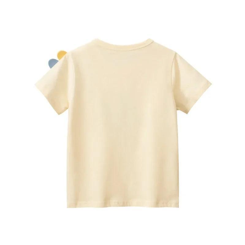 Summer Boys' 3D Dinosaur T-Shirt – Short Sleeve Tee - ClubOn