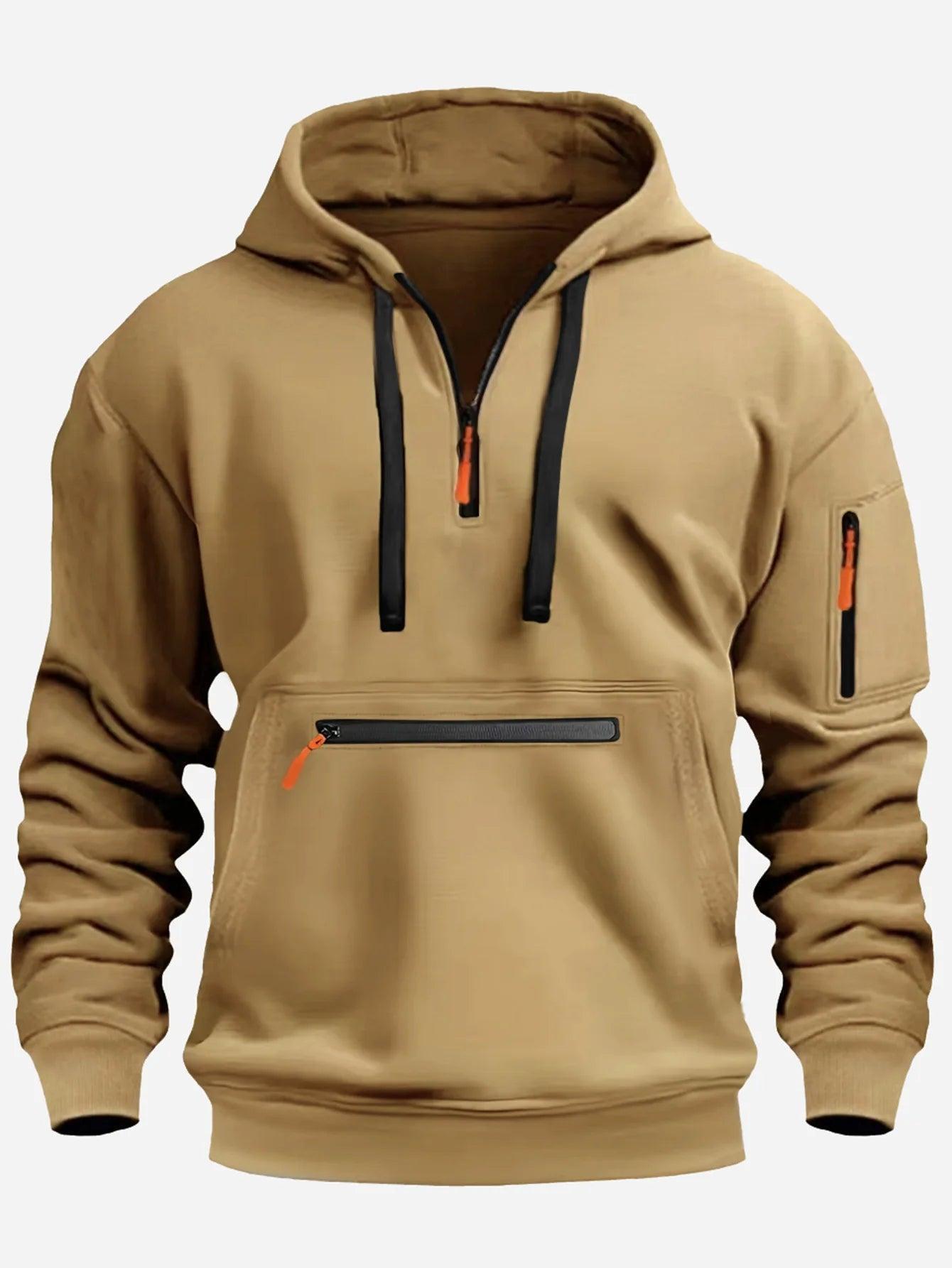 Men's Hooded Leisure Pullover - Retro Style - ClubOn