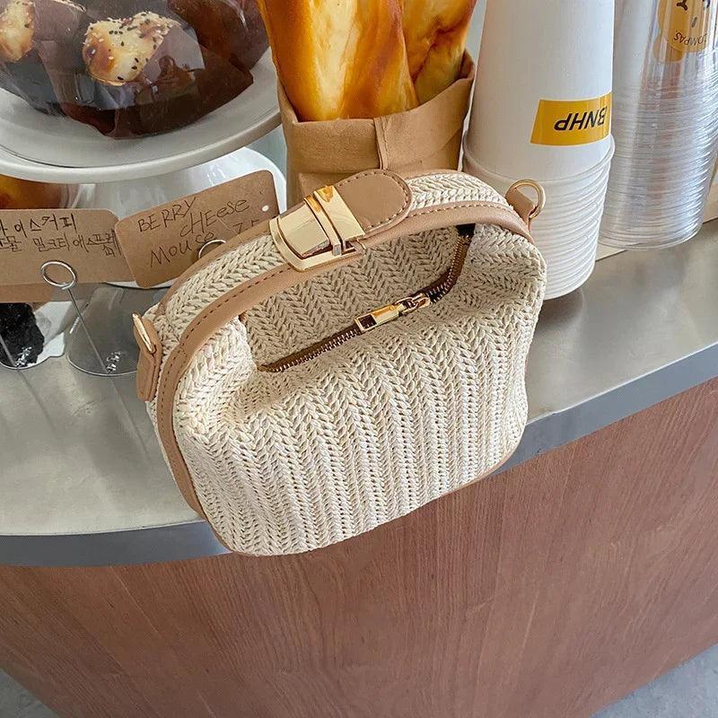 Handmade Straw Crossbody Bag for Women - ClubOn
