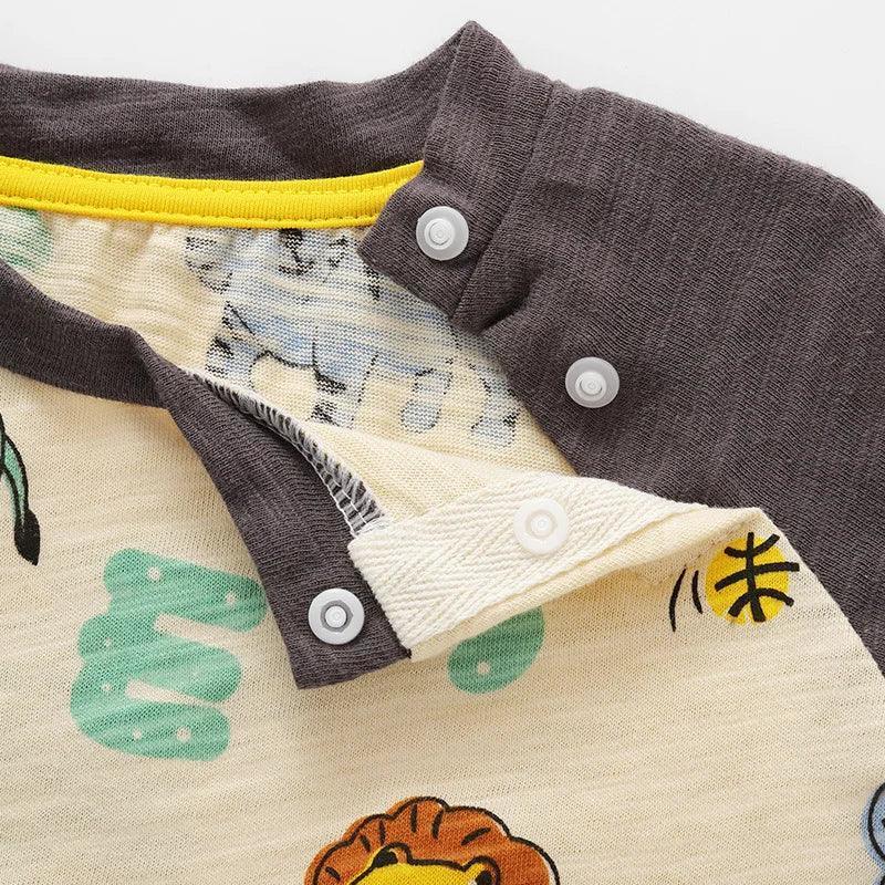 Summer Kids Cartoon T-Shirt - Animal Print Tees - ClubOn