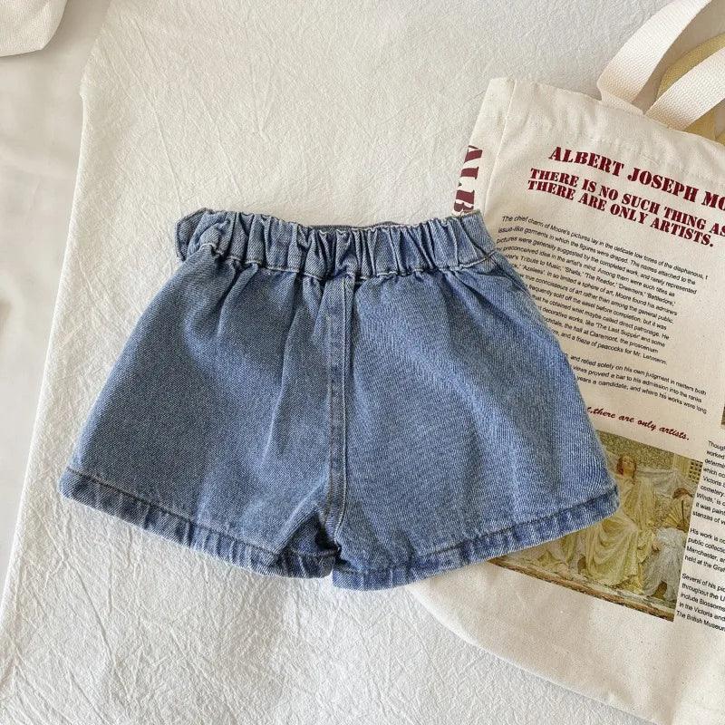 Summer Girls Denim Skirt Shorts | Elastic Waist Jeans (2-7Y) - ClubOn