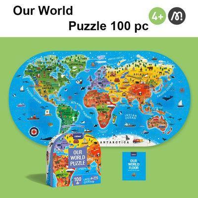 Globe World Map Jigsaw Puzzle - Educational Toy for Kids 4-8 - ClubOn