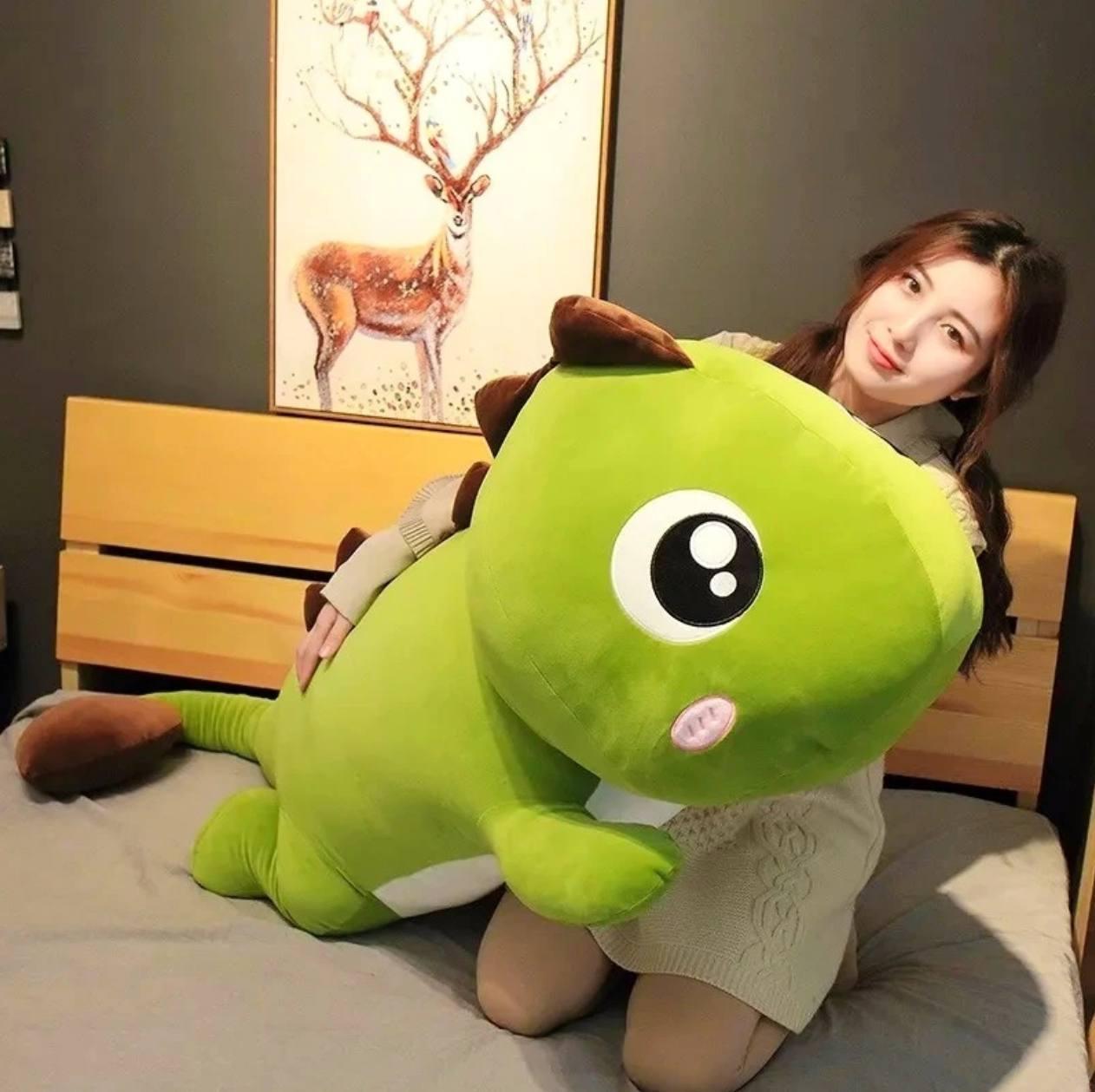 Large Dinosaur Plush Pillow – Stuffed Toy Doll for All Ages - ClubOn