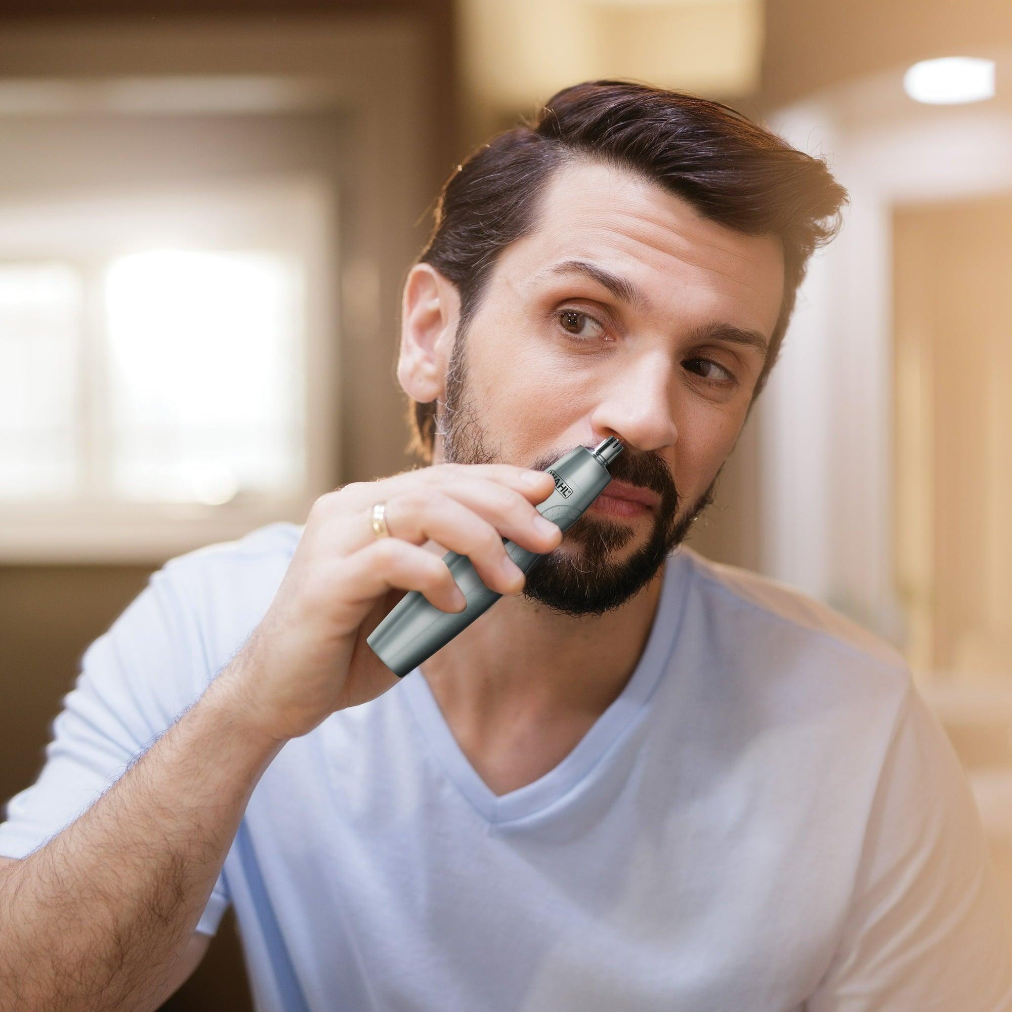 Wahl Mustache Men's Multi-Groomer, Battery Beard Trimmer, Silver, 12pc - Model 5606-700 - ClubOn