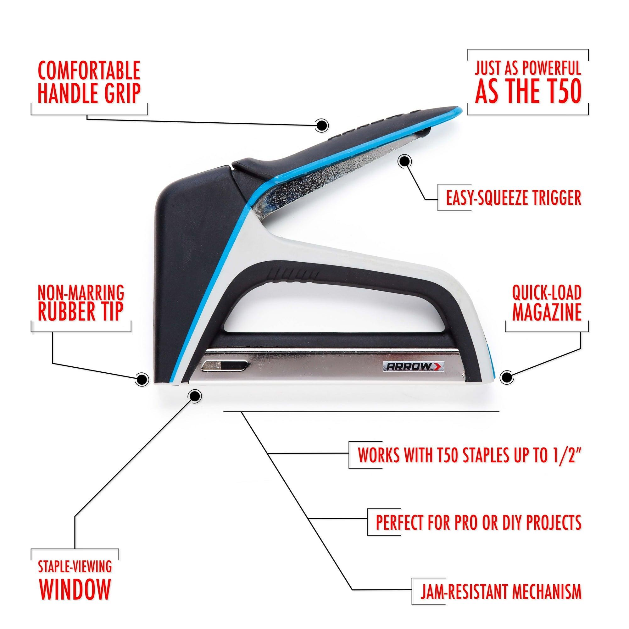 Arrow T50X TacMate Heavy-Duty Manual Staple Gun, For DIY & Home Improvement - ClubOn