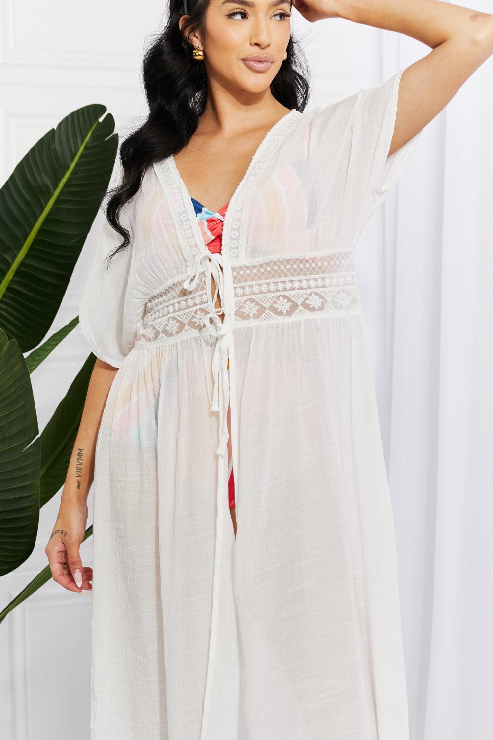 Marina West Swim Sun Goddess Tied Maxi Cover-Up - ClubOn