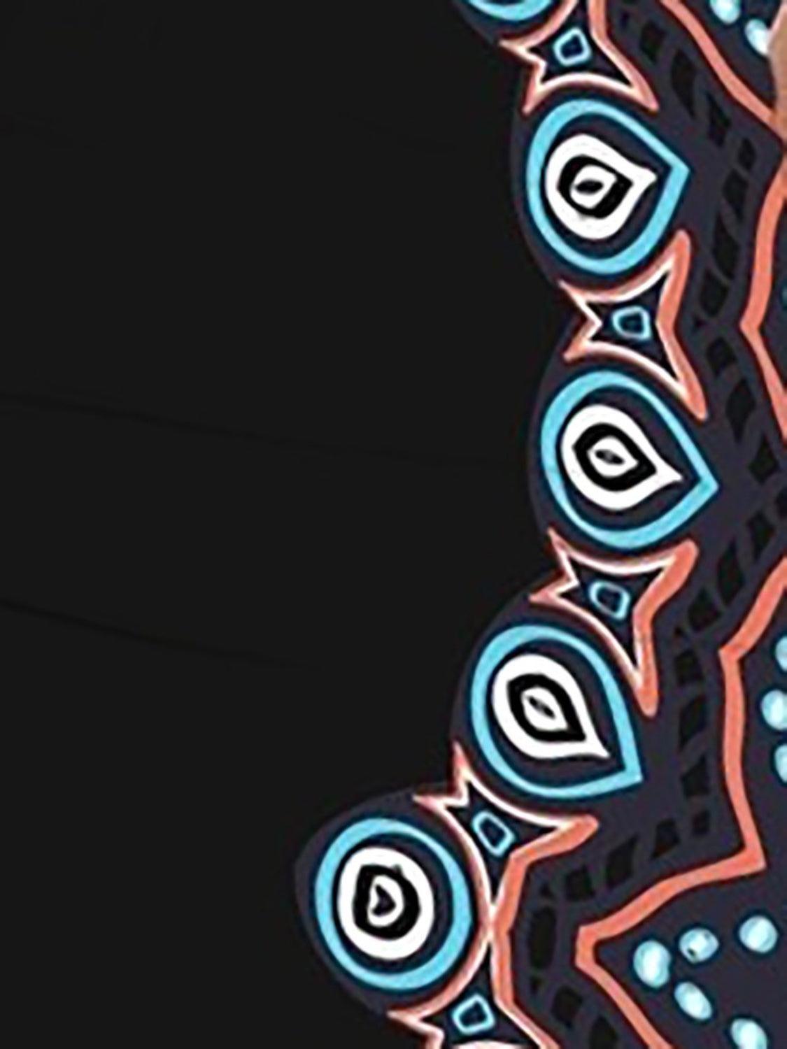 FAM-FAM Cutout Printed Halter Neck One-Piece Swimwear - ClubOn