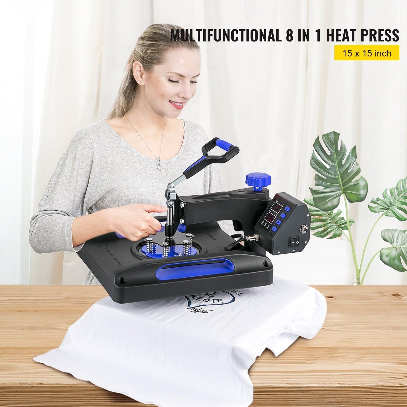 SKYSHALO 8-in-1 Heat Press, 15x15 Swing Away T-Shirt Printer & Multifunctional Transfer Machine - ClubOn