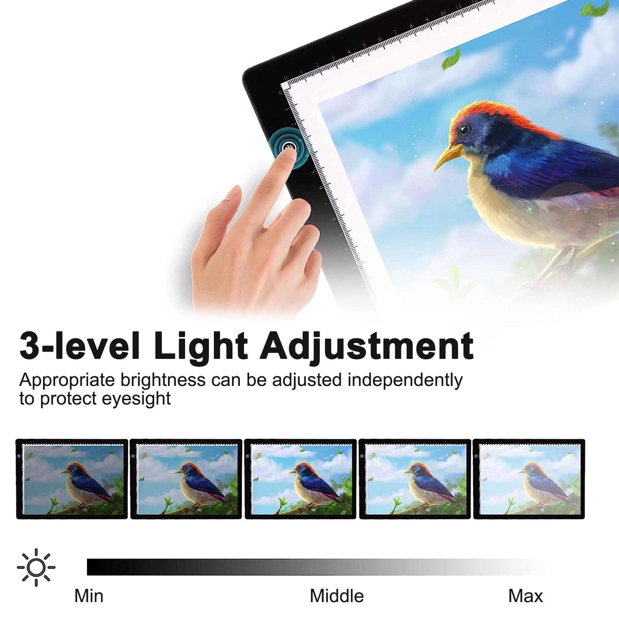TSV A4 LED Light Box Tracer with 3-Level Brightness, LED Artcraft Tracing Light Pad for DIY Diamond Painting & Sketching - ClubOn