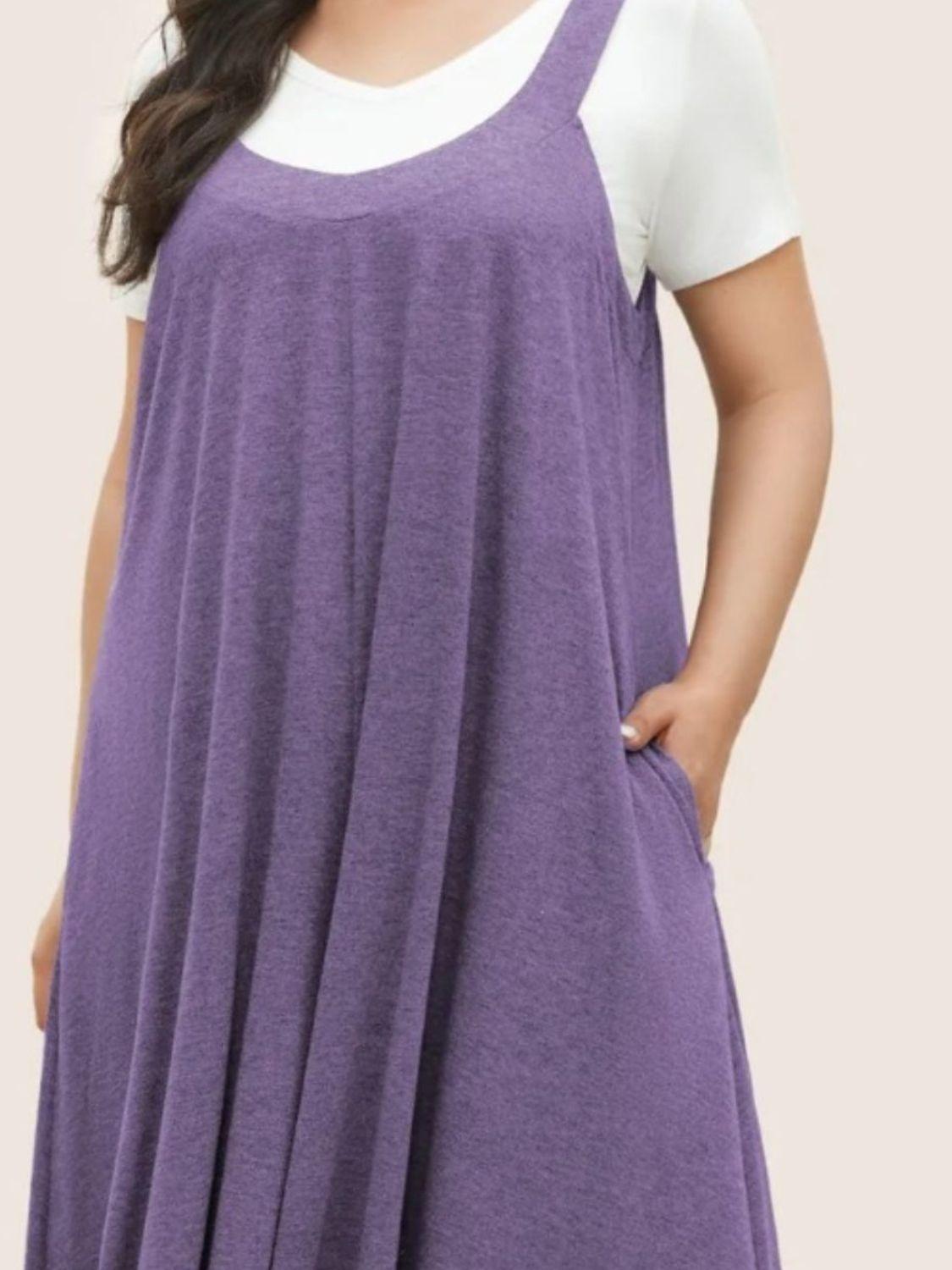 Full Size Pocketed Wide Leg Overalls - ClubOn