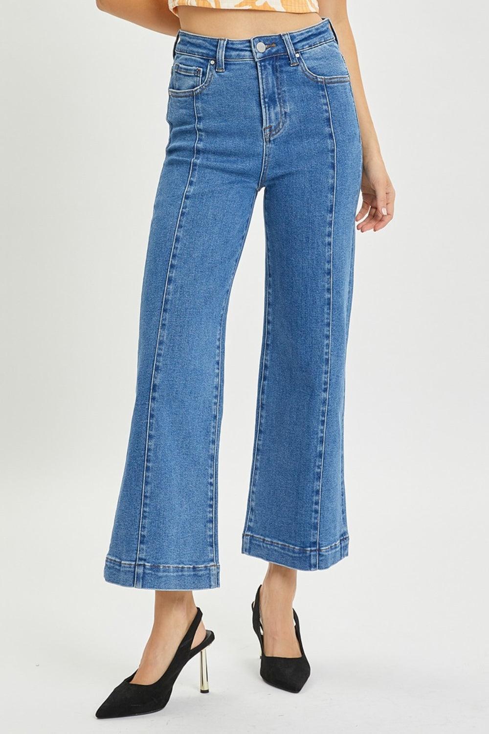 RISEN Full Size High Rise Wide Leg Jeans - ClubOn