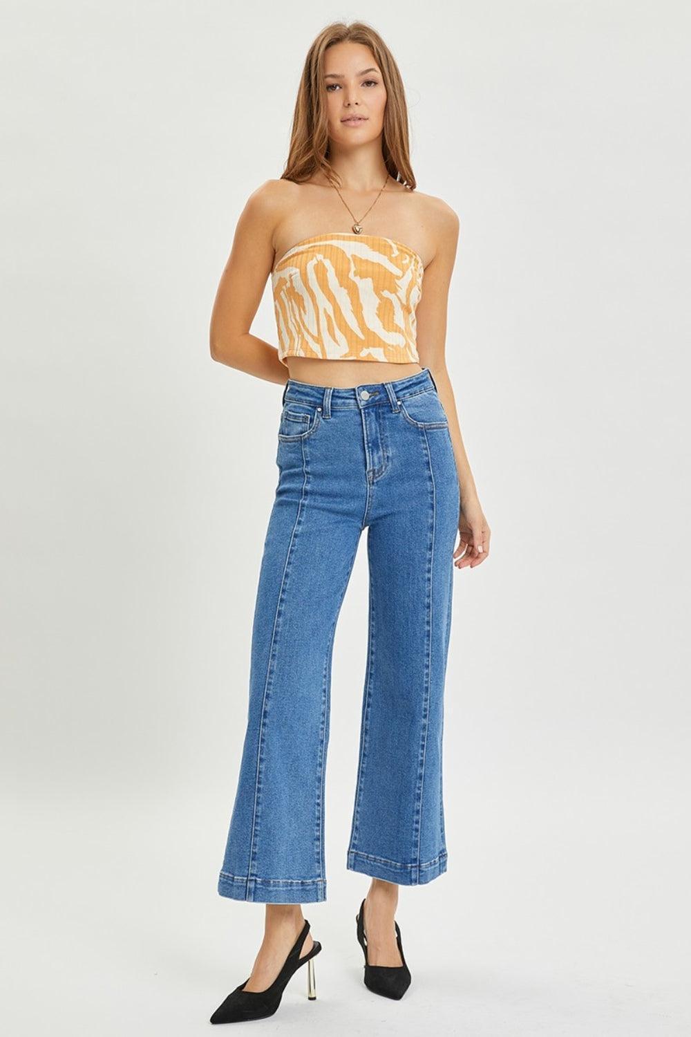 RISEN Full Size High Rise Wide Leg Jeans - ClubOn