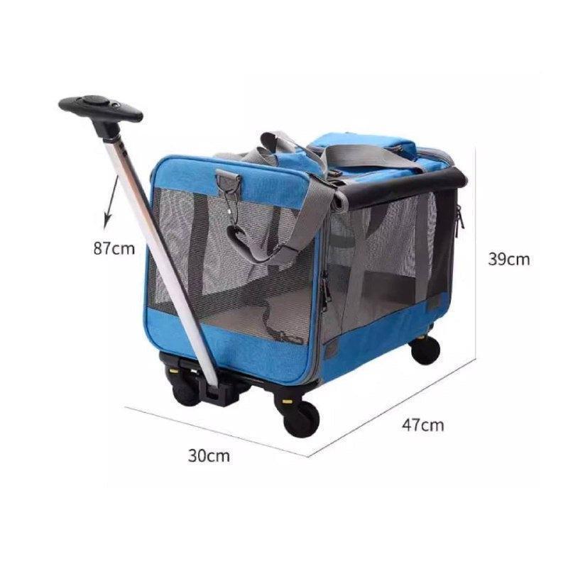 Dog and Cat Trolley Case Carrier with Portable Detachable Wheels - ClubOn