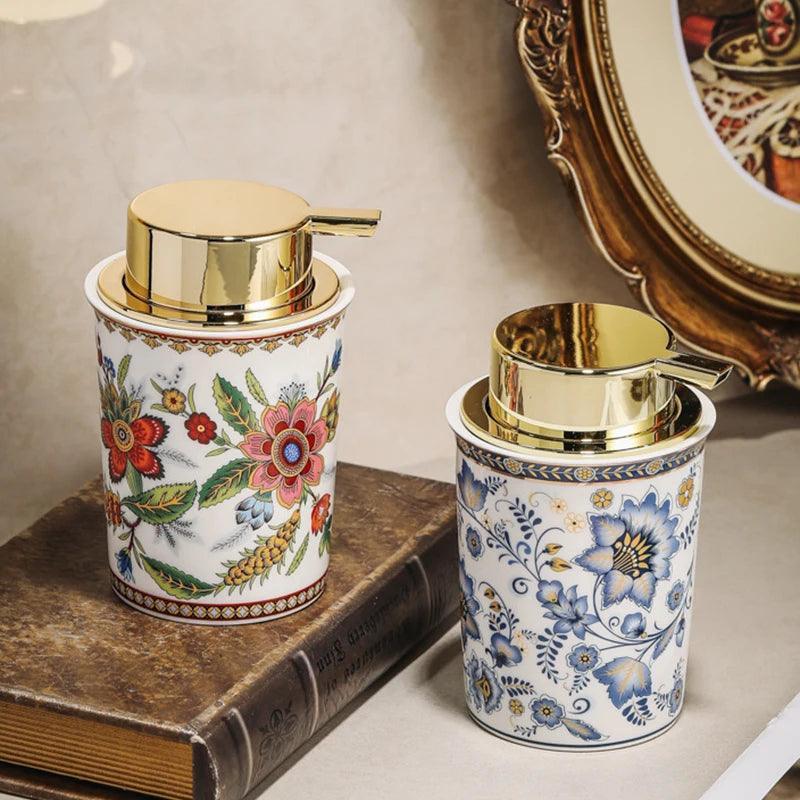 250ML Ceramic Lotion Bottle – Color Pattern Foaming Dispenser for Shampoo & Makeup Remover - ClubOn