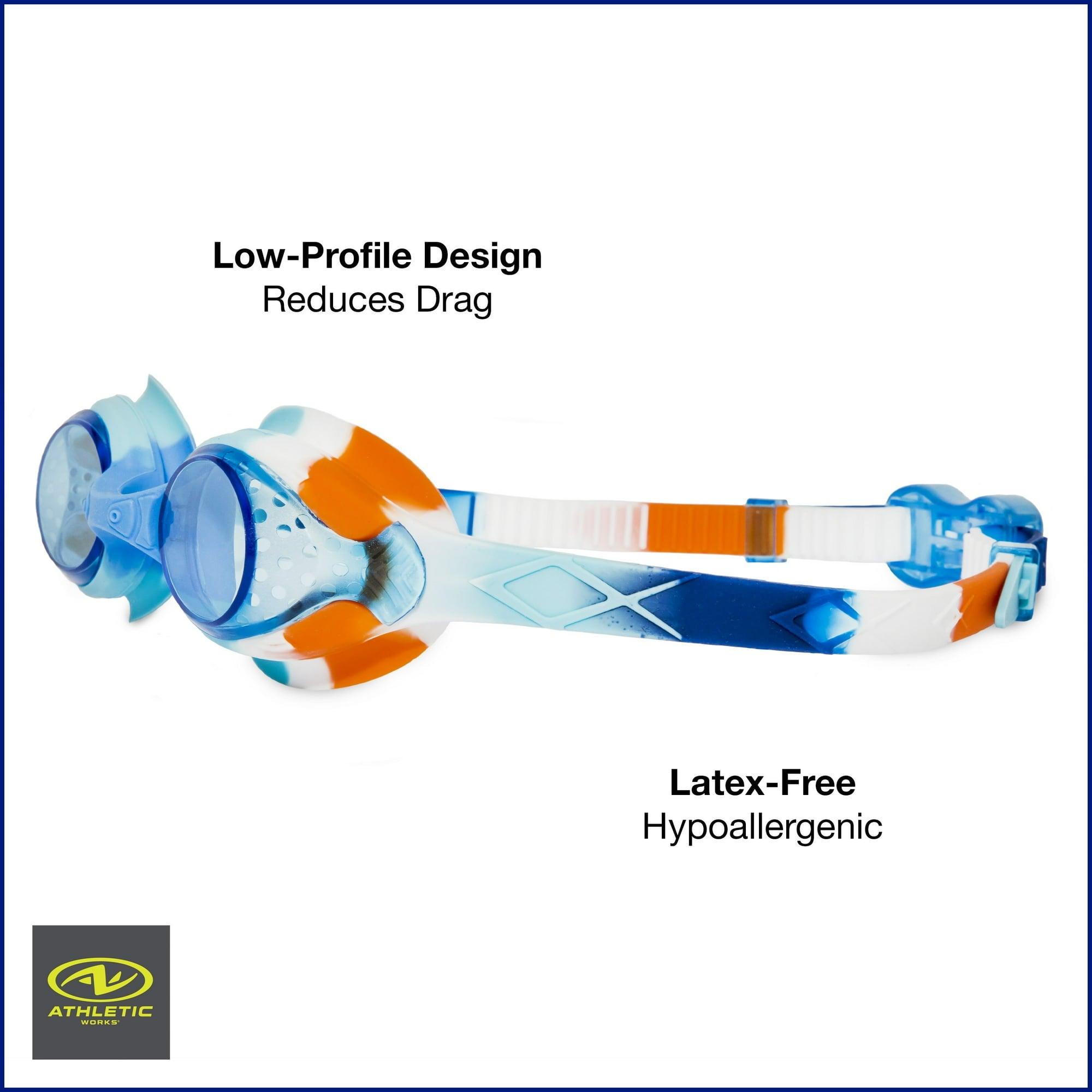 Athletic Works Axiom Junior Swim Goggles for Children – Tinted Anti-Fog Lenses with UV Protection - ClubOn