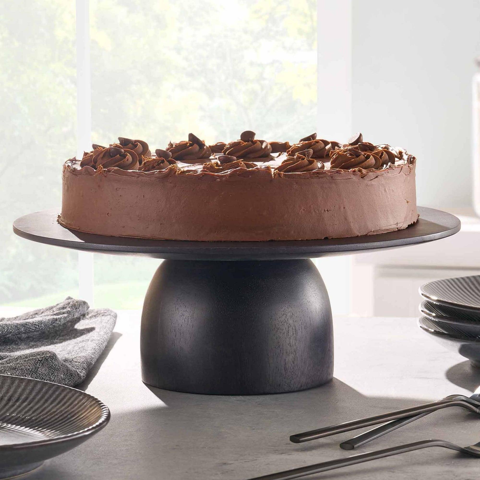 Better Homes & Garden Black Wood Cake Stand - ClubOn