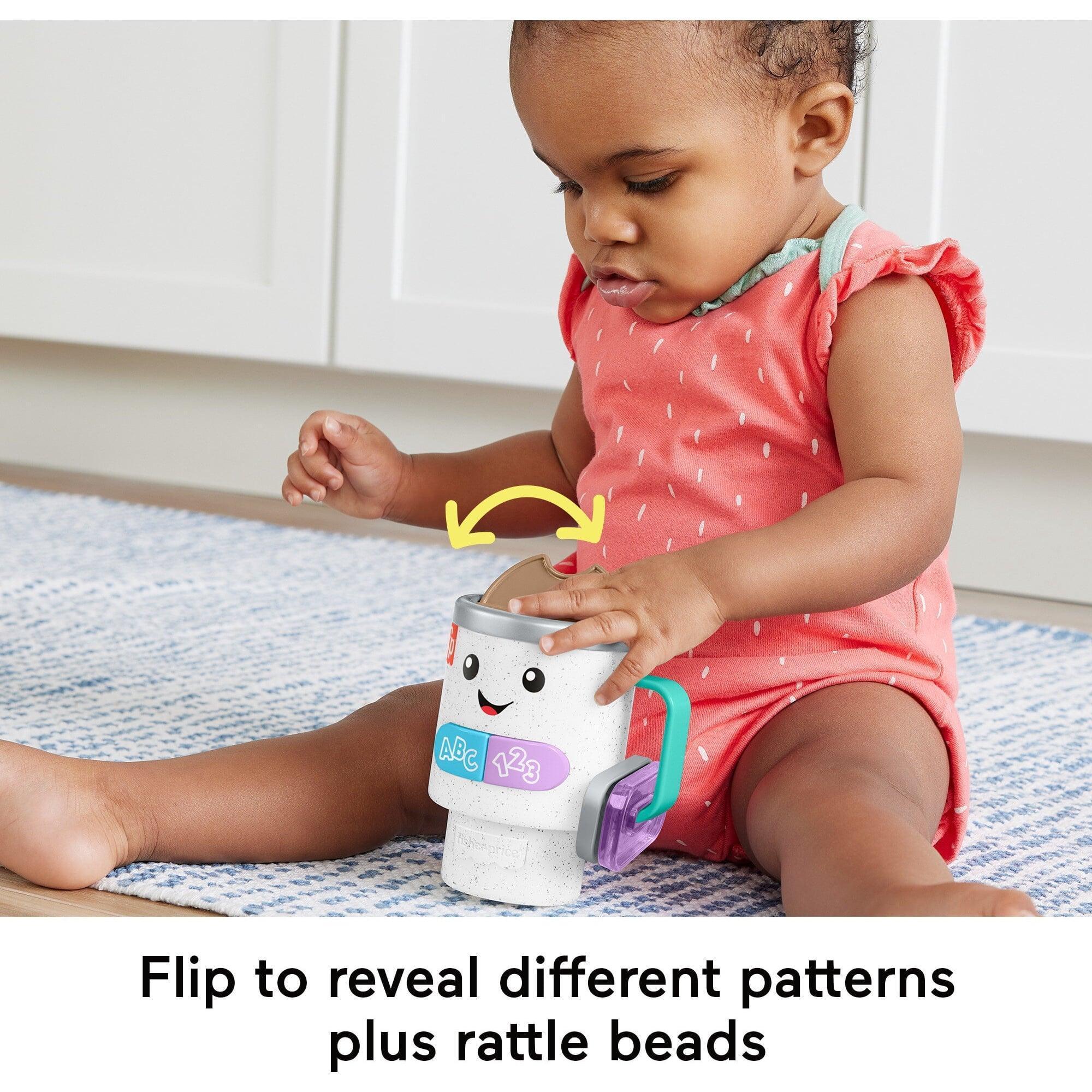 Fisher-Price Laugh & Learn Wake Up & Learn Coffee Mug Baby & Toddler Toy with Music & Lights - ClubOn