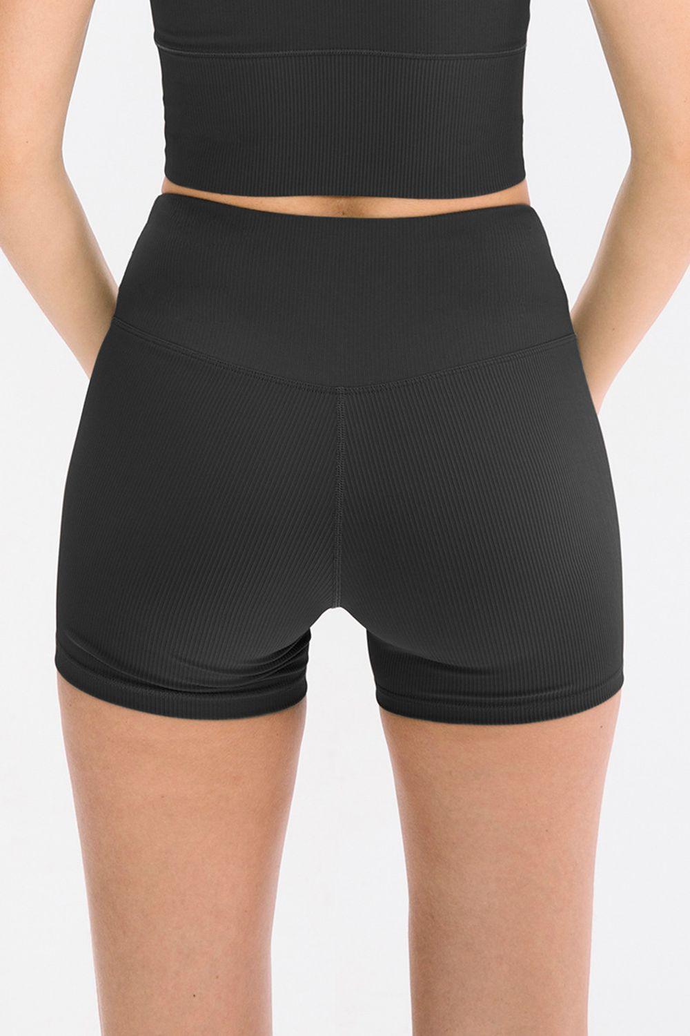 Slim Fit Wide Waistband Sports Shorts - ClubOn