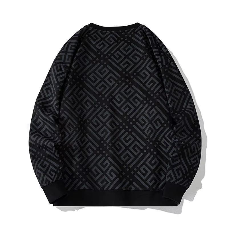 Men's Oversized Sweatshirt - Round Neck Printed Pullover - ClubOn