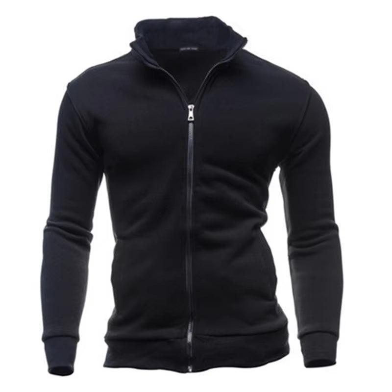 Men's Slim Fit Hooded Zipper Jacket - Thicken Warm Hoodie Coat - ClubOn