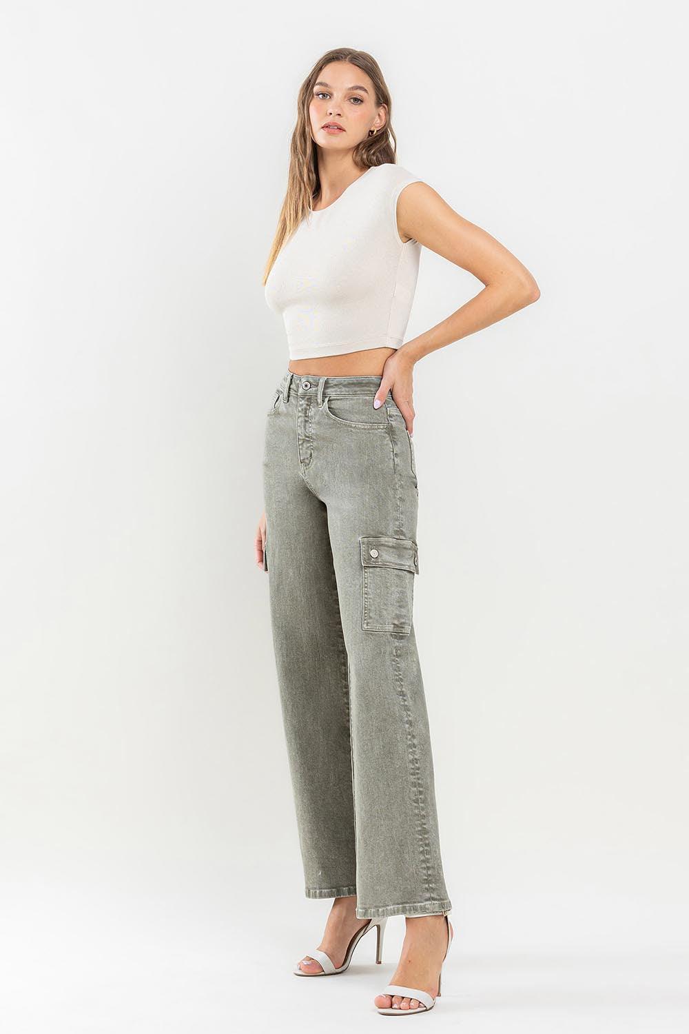 Vervet by Flying Monkey 90's Super High Rise Cargo Jeans - ClubOn