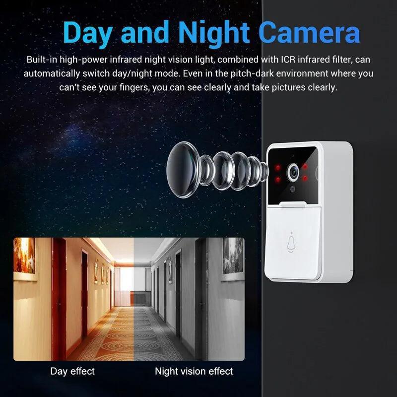 Wireless Security Smart WiFi Doorbell Intercom Video Camera Door Ring Bell Chime - ClubOn