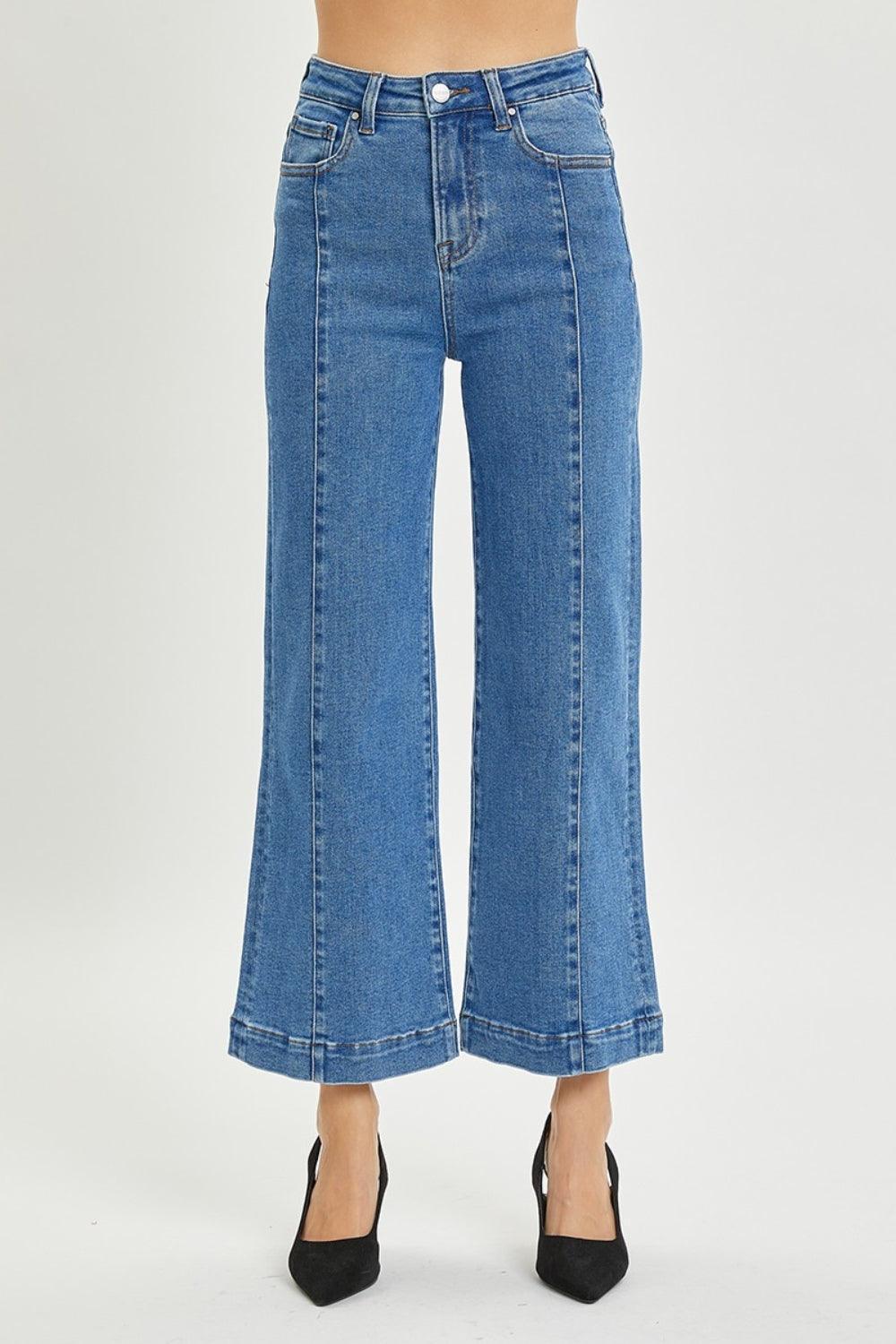 RISEN Full Size High Rise Wide Leg Jeans - ClubOn