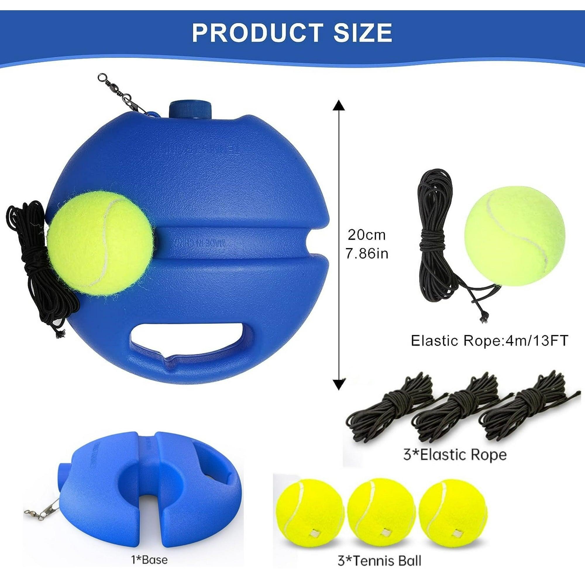 Jahy2Tech Tennis Trainer Rebound Ball with 3 String Balls, Portable Solo Training Equipment, Blue - ClubOn