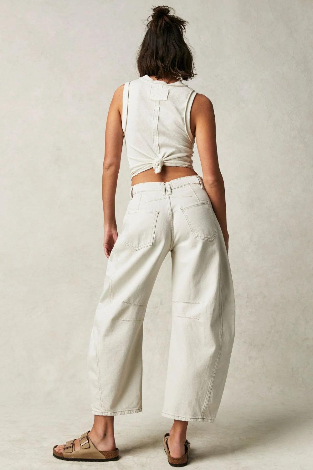 Wide Leg Jeans with Pockets - ClubOn