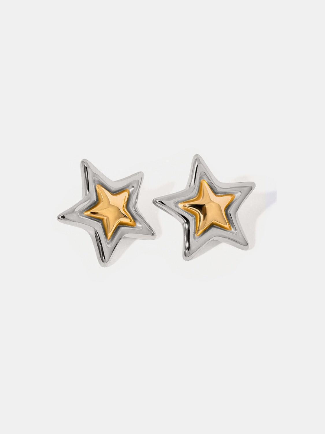 Stainless Steel Star Stud Earrings - ClubOn
