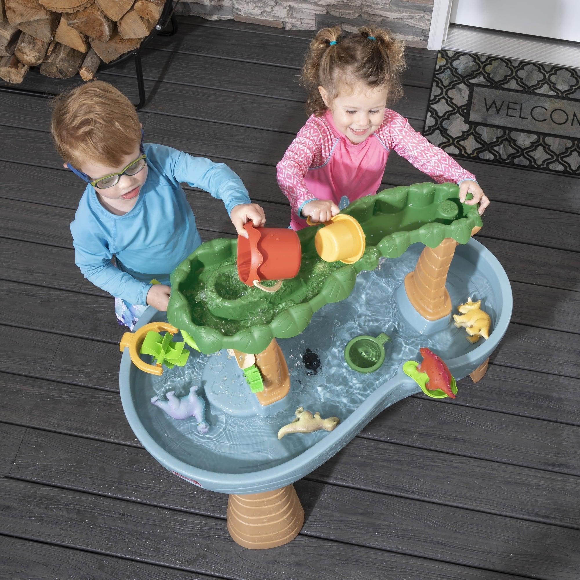 Step2 Dino Showers Multi-color Plastic Water Table for Toddlers with 13-Piece Playset - ClubOn