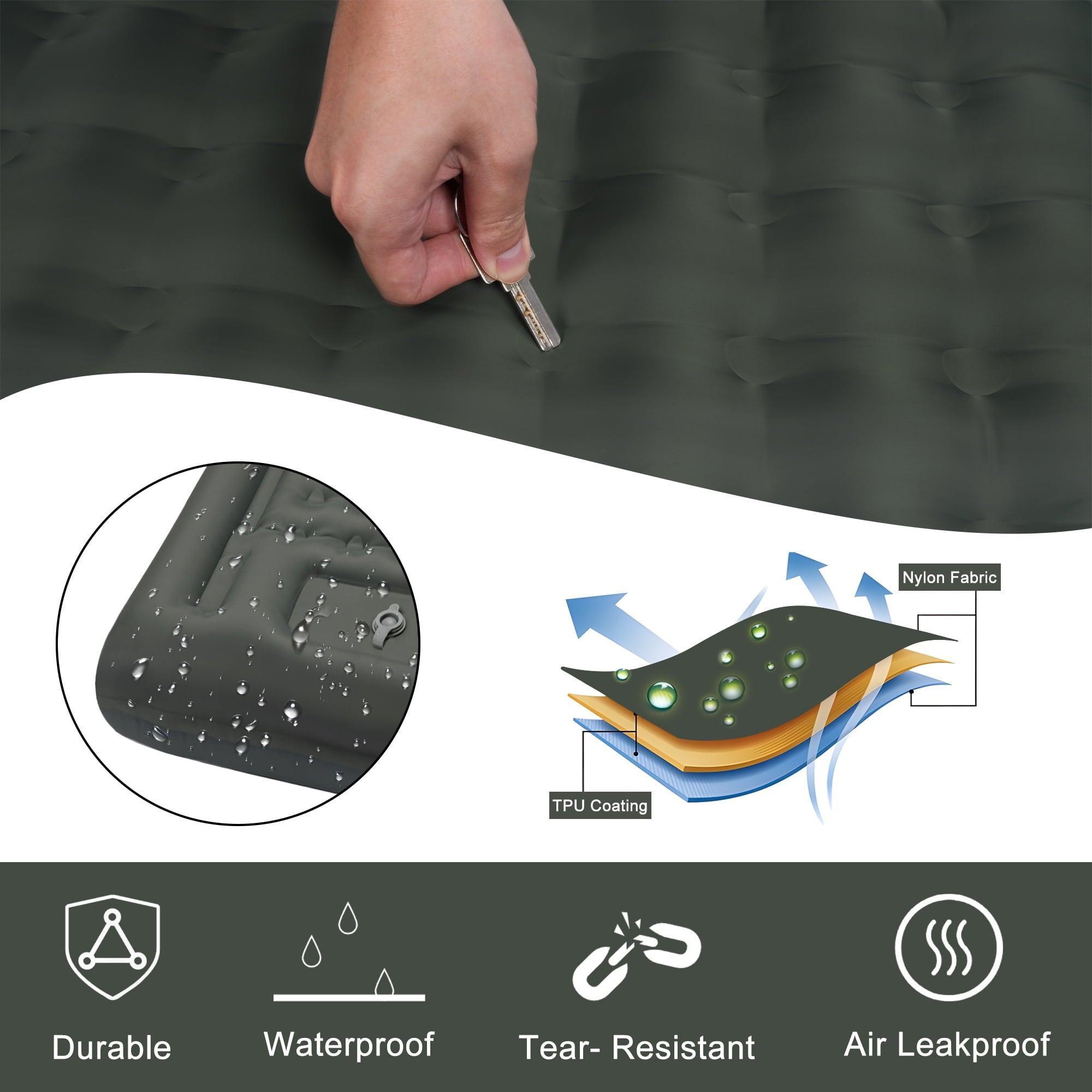 SUNOYAR Camping Sleeping Pad with Built-In Foot Pump & Pillow - ClubOn