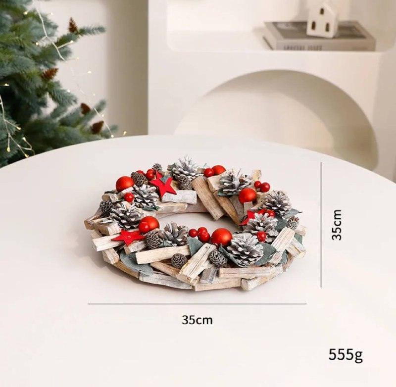 Christmas Wreath Cane - Creative Scene Layout Holiday Decoration - ClubOn