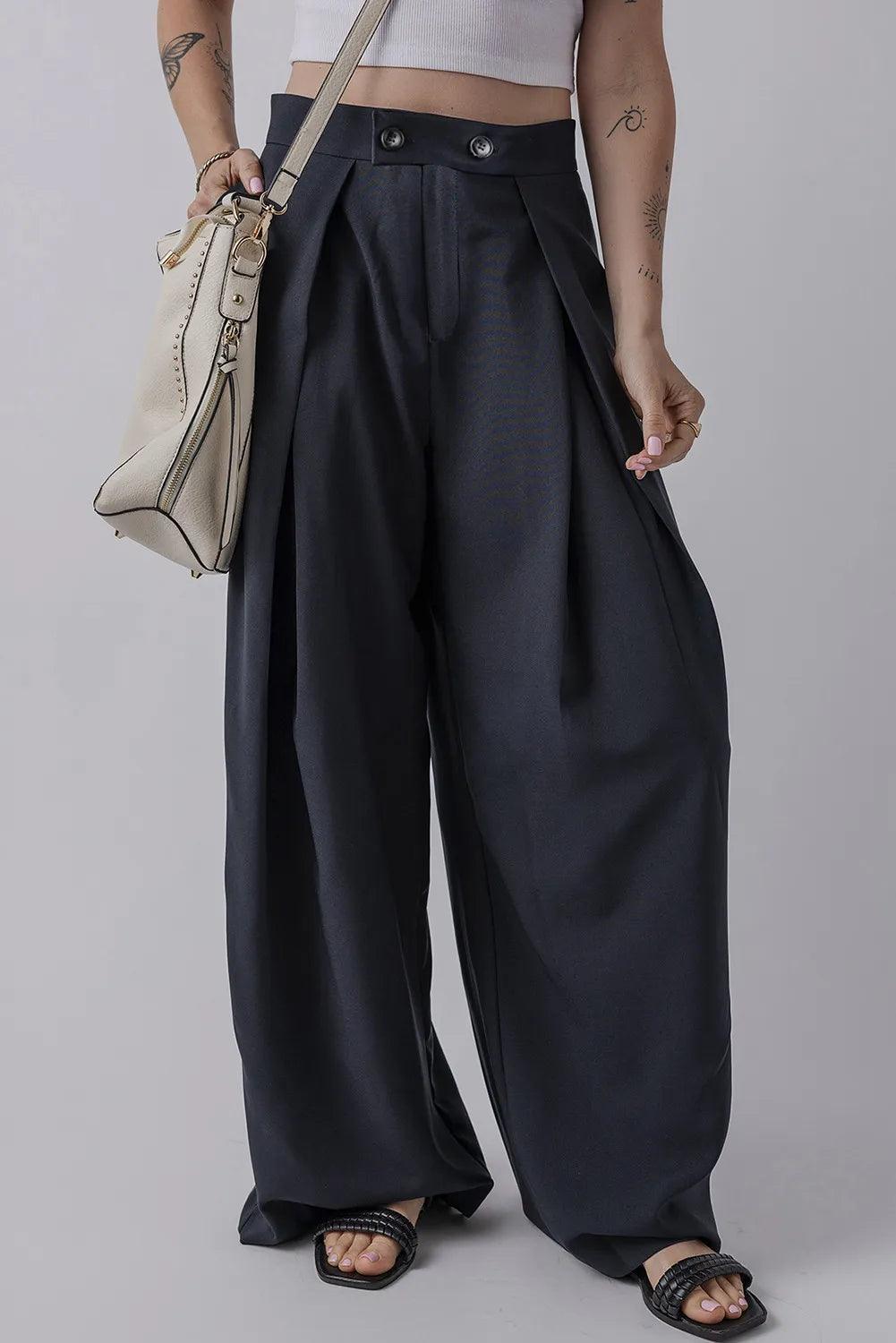 Essential Basic Style Opaque Pants – Effortless Versatility - ClubOn