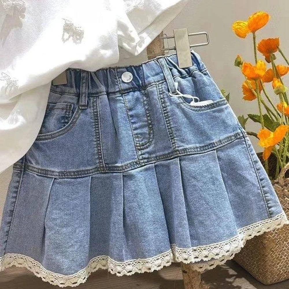 A-Line Denim Skirts for Girls (3-12 Years) - ClubOn