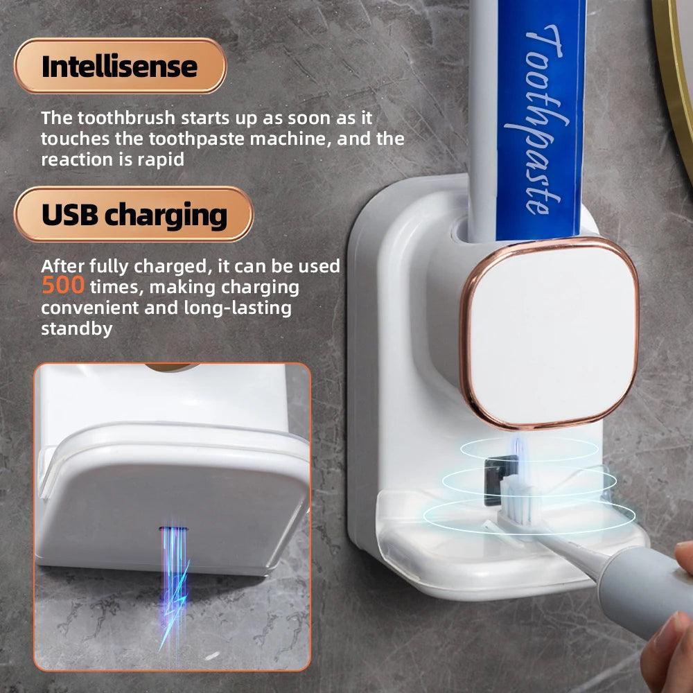 3-Mode Smart Toothpaste Dispenser – Automatic Wall-Mounted Electric Squeezer with USB Charging - ClubOn