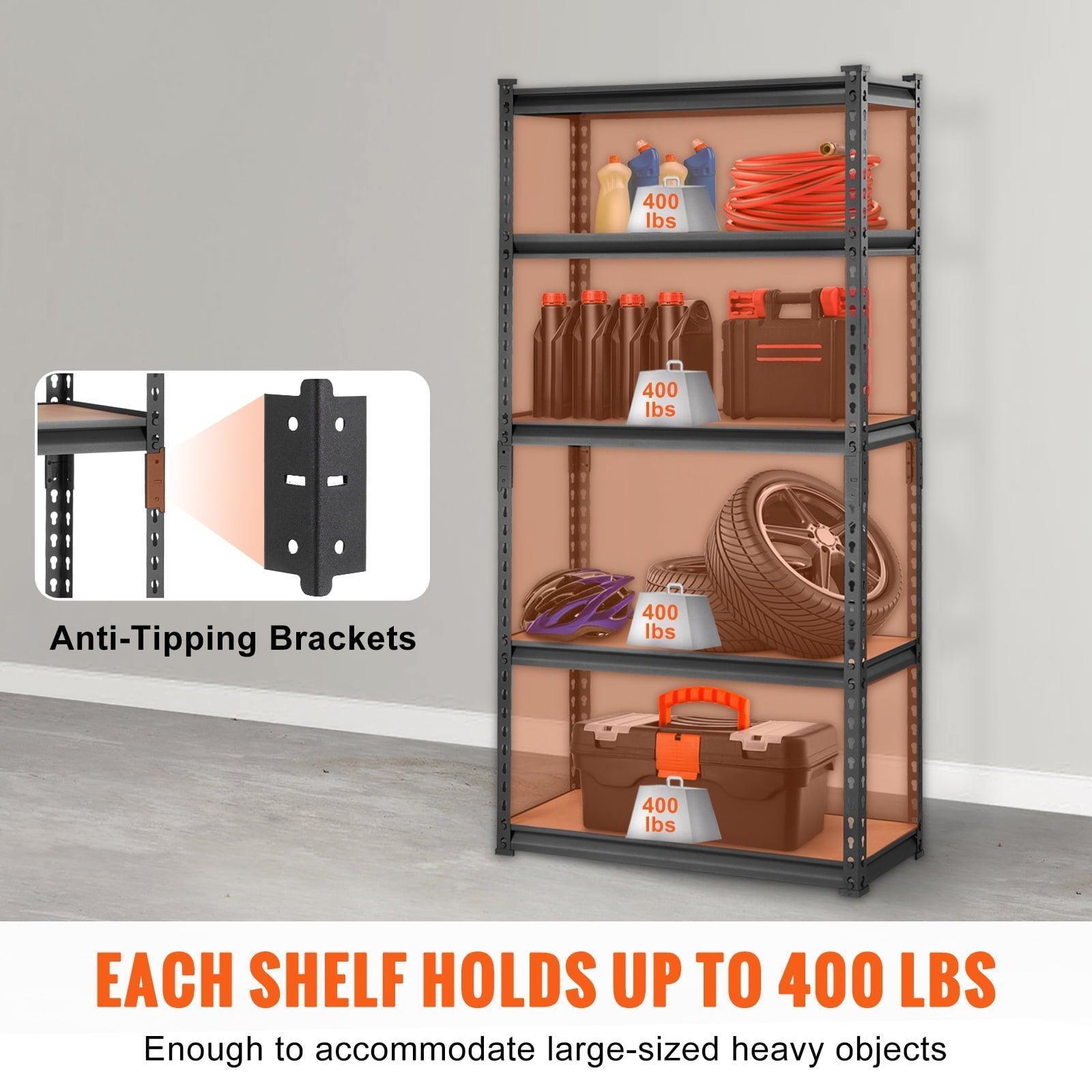 SKYSHALO 2000 lbs 5-Tier Storage Shelving Unit, Adjustable Garage Rack - ClubOn
